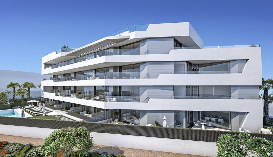 fachada sea line torrox - Torrox-Costa-23 apartments at the beachfront
